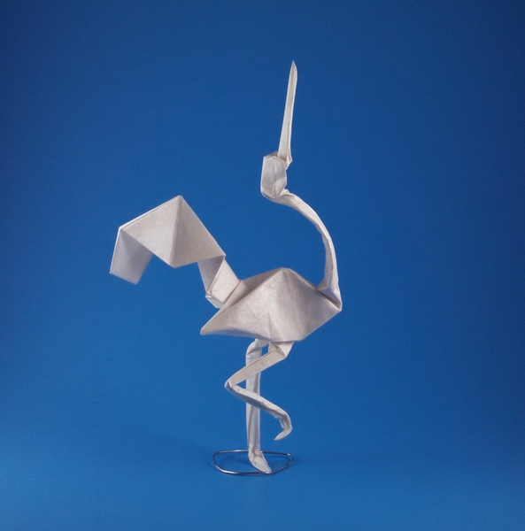 593x600 Advanced Origami Crane - Origami Bird Drawing