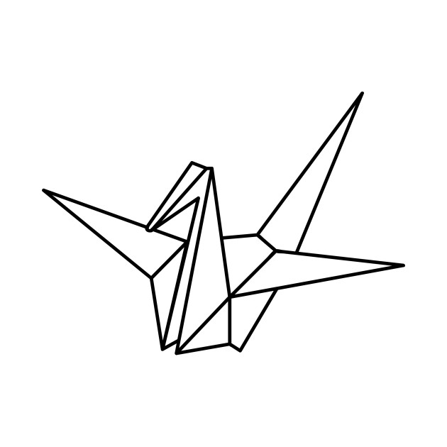630x630 origami crane - Origami Crane Drawing