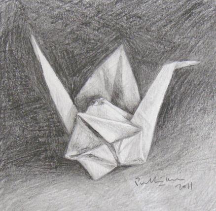 438x428 drawing origami crane pabha - Origami Drawing