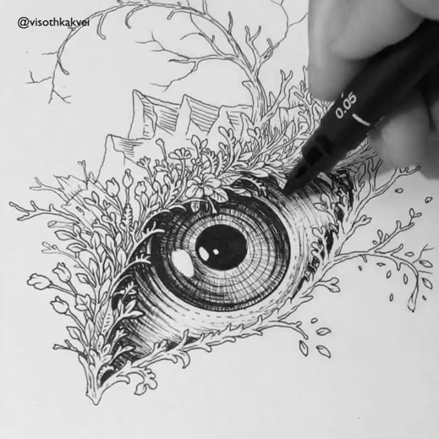 640x640 Speed Drawing The Eye - Original Art Drawings