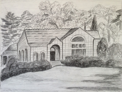 500x375 Original Landscape Pencil Drawing, Leylasartshoppe On Artfire - Original Drawing