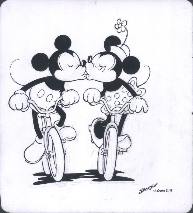 634x700 garrido, sergio - Original Mickey Mouse Drawing