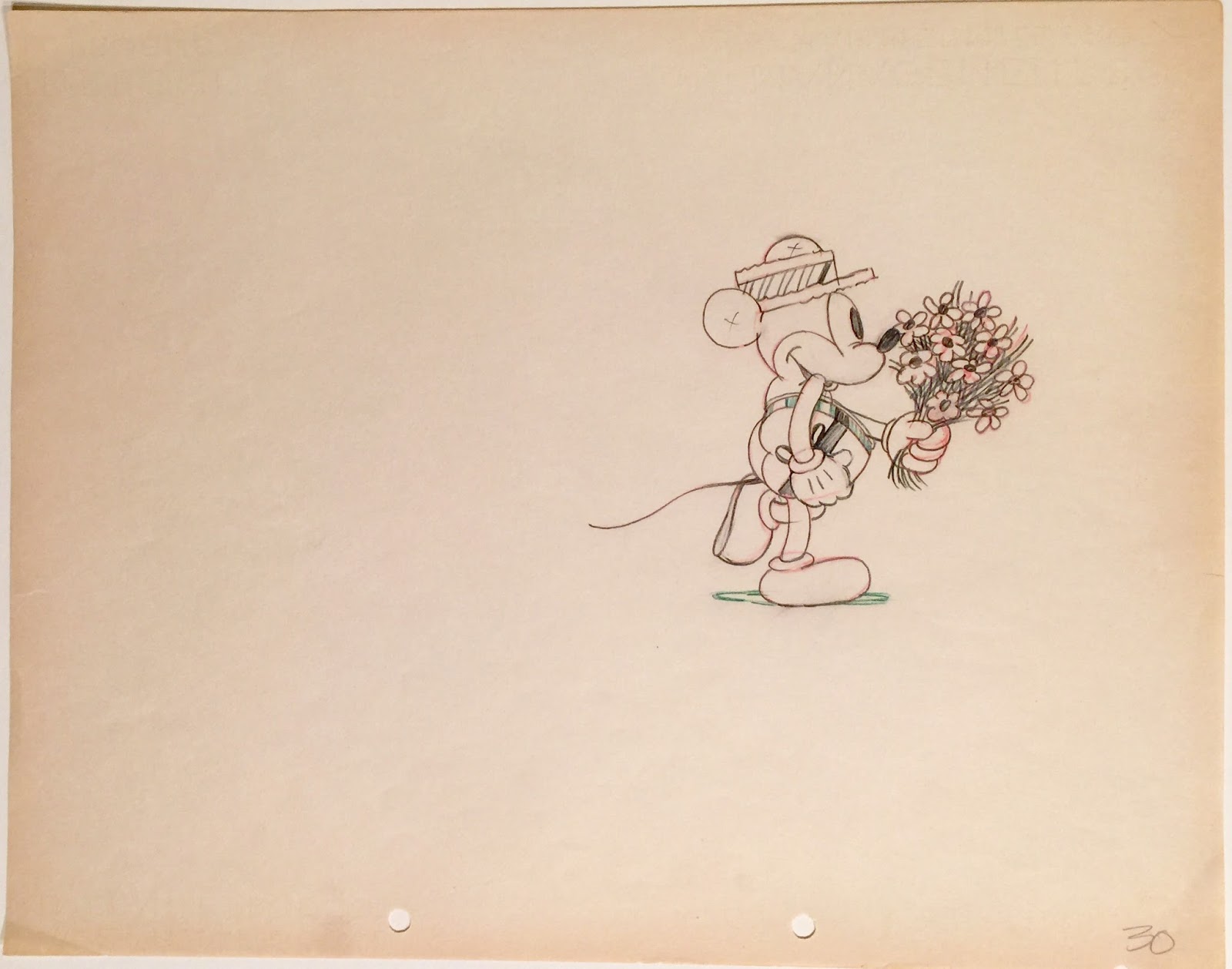 1600x1258 animation collection original production drawing of mickey mouse - Original Mickey Mouse Drawing