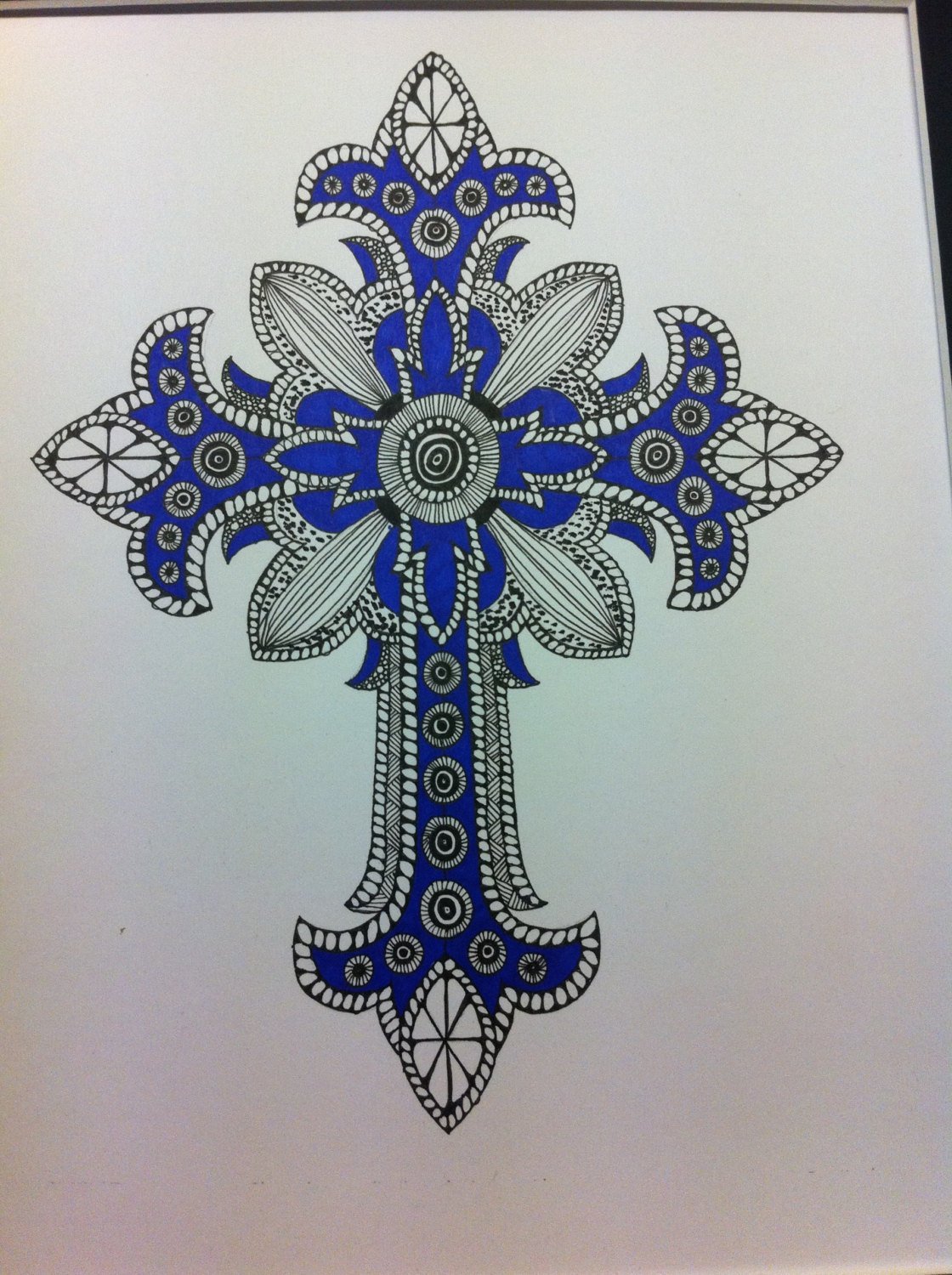 1120x1500 pencil drawing ornate cross - Ornate Cross Drawing