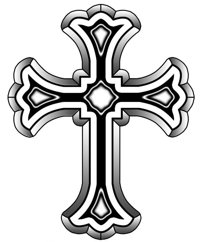 669x793 roman catholic cross designs - Ornate Cross Drawing