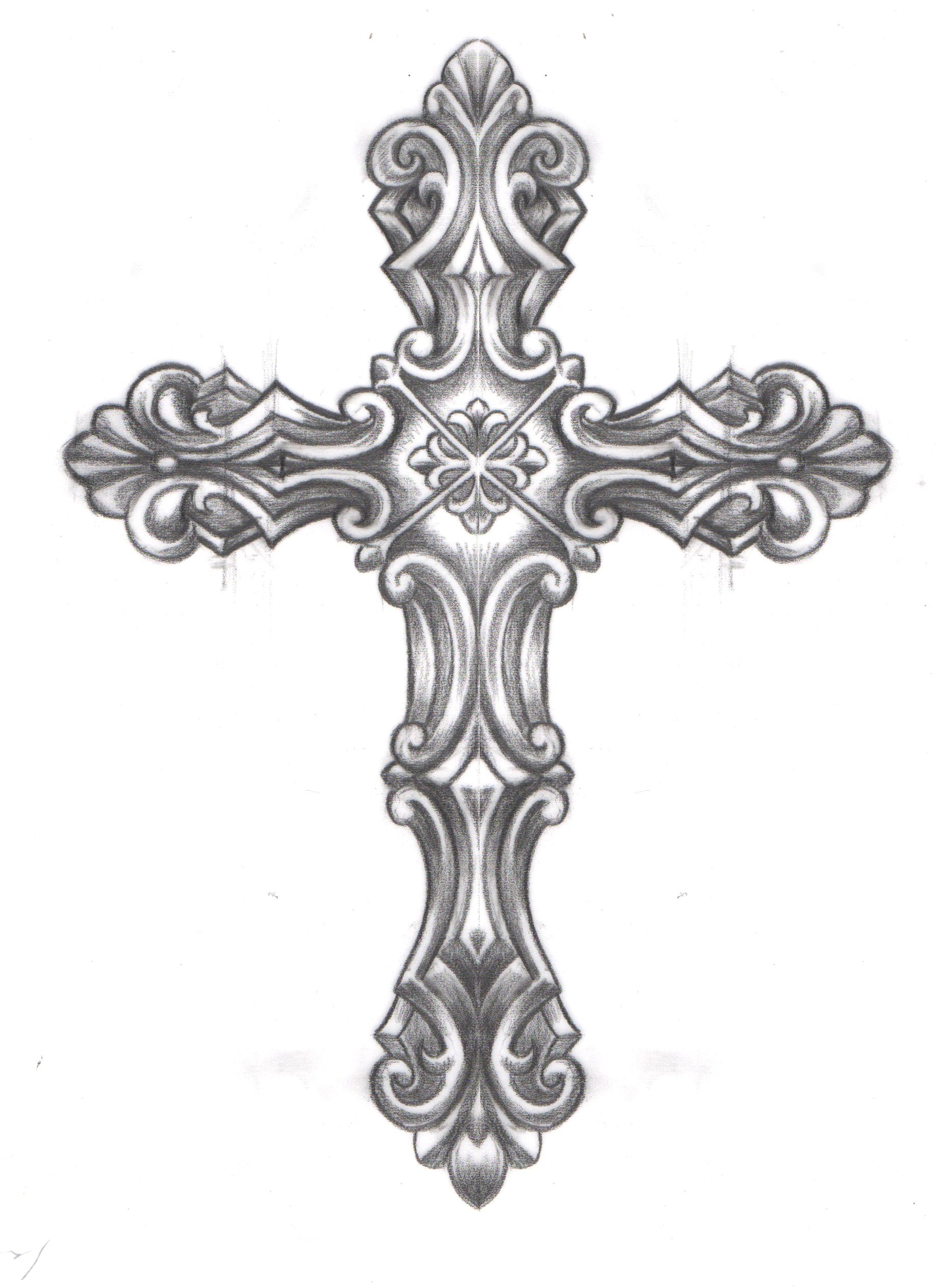 Ornate Cross Drawing at Explore collection of