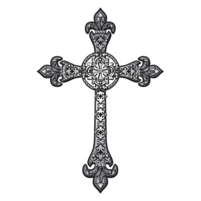 400x400 catholic cross drawing - Ornate Cross Drawing