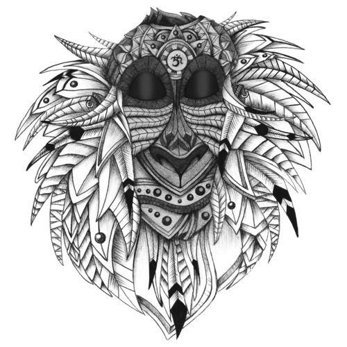 500x500 ornate rafiki wood print tattoo ideas mandala tattoo design - Ornate Drawing