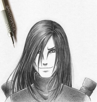 400x423 Animesketch Tumblr - Orochimaru Drawing