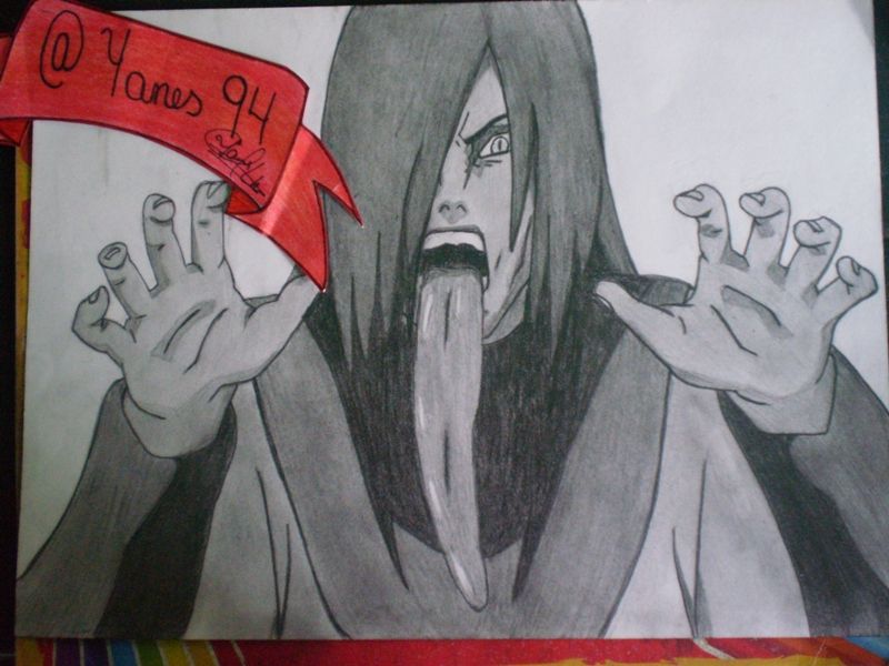 800x600 Anime Challenge - Orochimaru Drawing