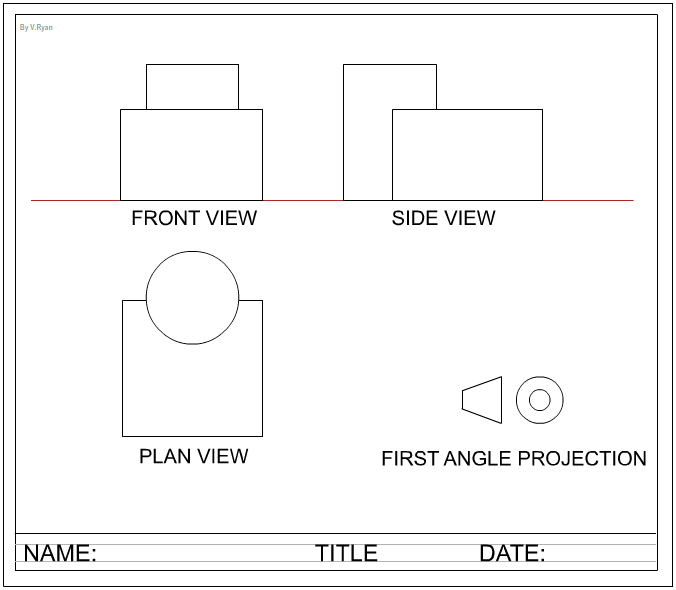 676x590 first angle orthographic projection - Orthographic Drawing Definition