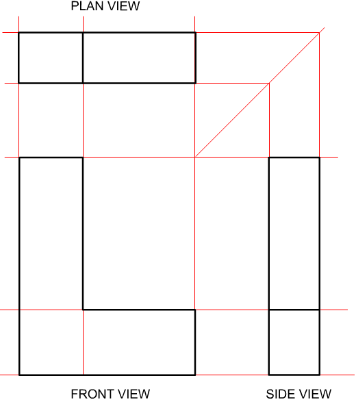 520x587 third angle orthographic projection - Orthographic Drawing Definition