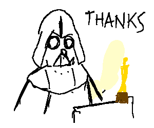 300x250 darth vader wins an oscar award drawing - Oscar Award Drawing