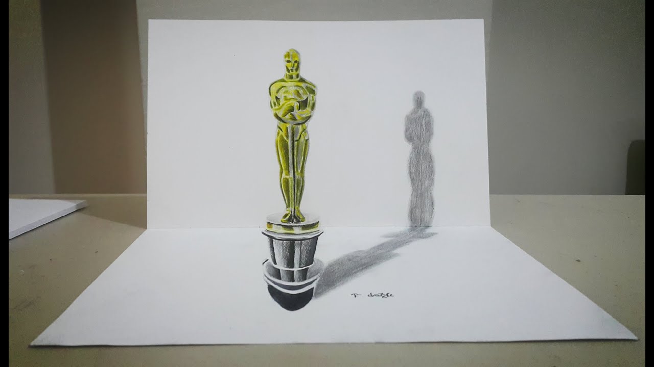 1280x720 drawing oscar award statue - Oscar Award Drawing