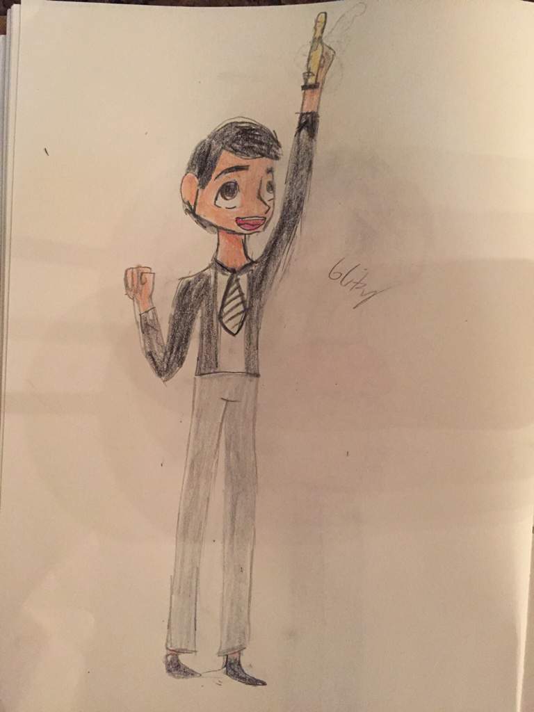 768x1024 a drawing of tadashi with the oscar award, hope you guys like it - Oscar Award Drawing