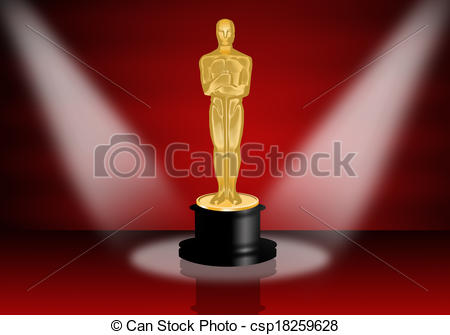 450x335 oscars award illustration of oscars statuette on red background - Oscar Award Drawing