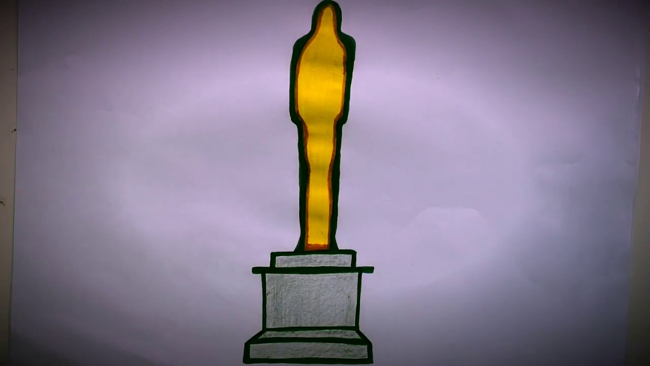 1280x720 how to draw an oscar - Oscar Statue Drawing