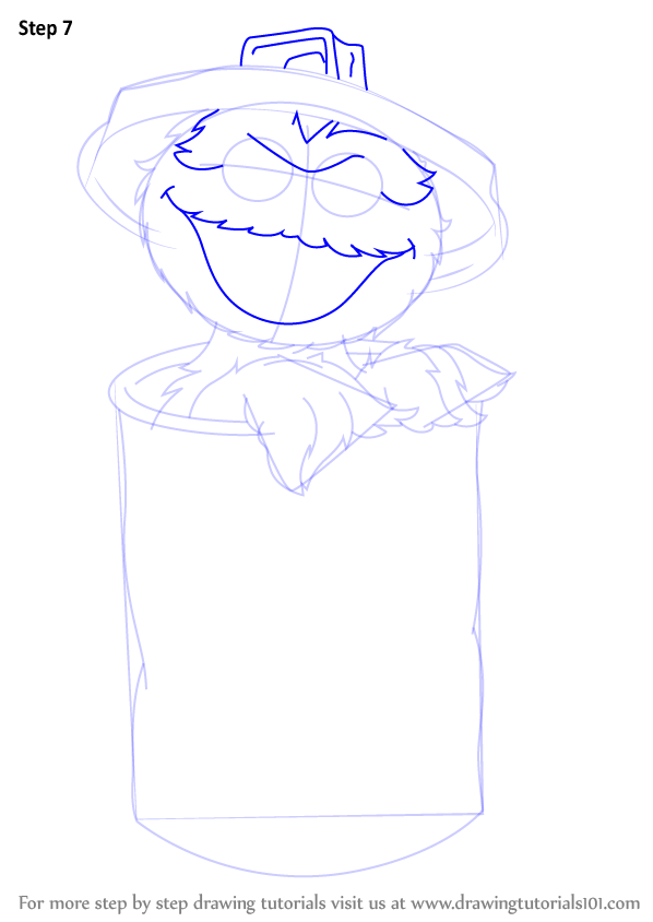 598x844 learn how to draw oscar the grouch from sesame street - Oscar The Grouch Drawing