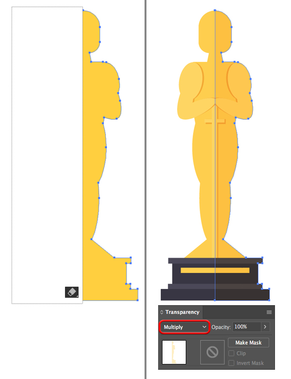 600x780 how to create a cartoon oscar trophy in illustrator - Oscar Trophy Drawing