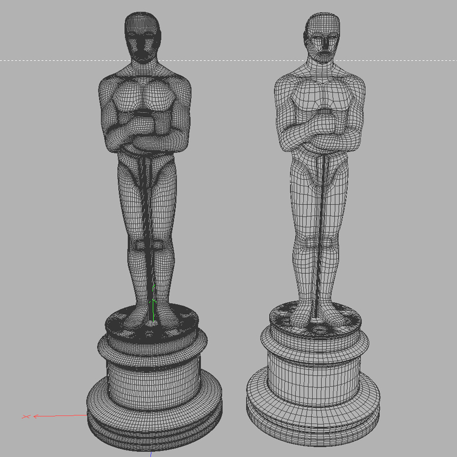 900x900 Oscar Award Model On Behance - Oscar Trophy Drawing