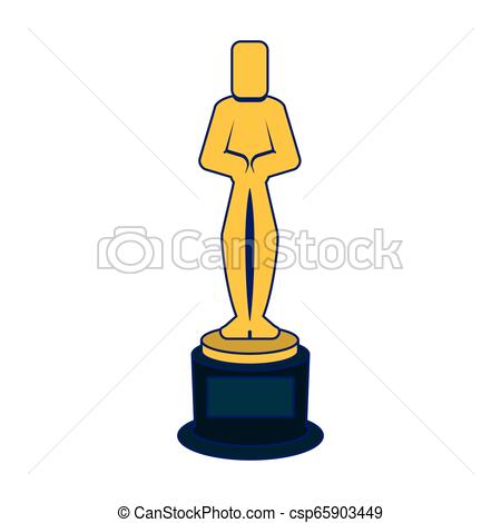 450x470 oscar award trophy symbol vector illustration graphic design - Oscar Trophy Drawing