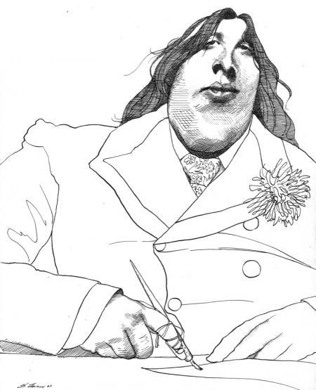 450x555 Berfrois On Twitter Happy Birthday Oscar Wilde! - Oscar Wilde Drawing