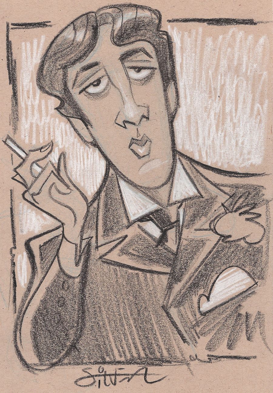 900x1294 Oscar Wilde Sketch Drawing - Oscar Wilde Drawing