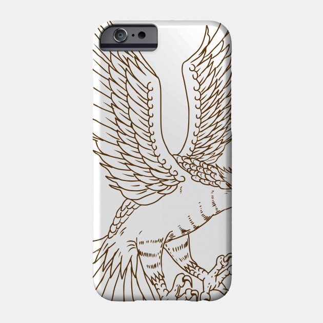 630x630 Osprey Swooping Drawing - Osprey Drawing