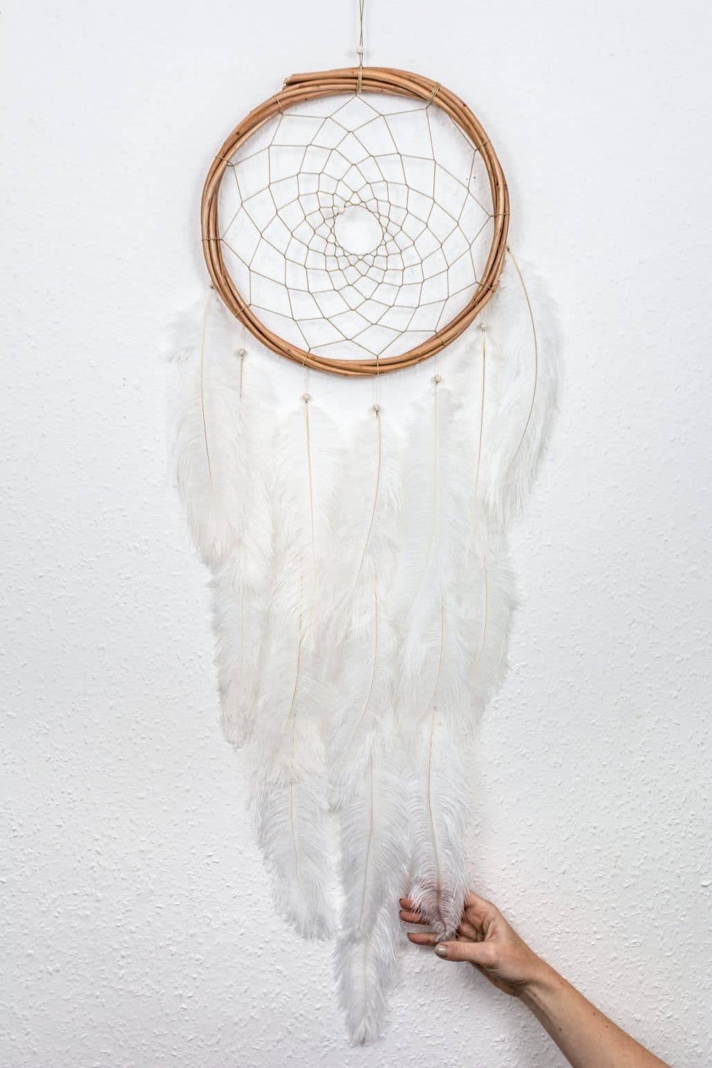 1030x1545 Long White Ostrich Feather Wall Hanging Dreamcatcher The Hippie Hut - Ostrich Feather Drawing