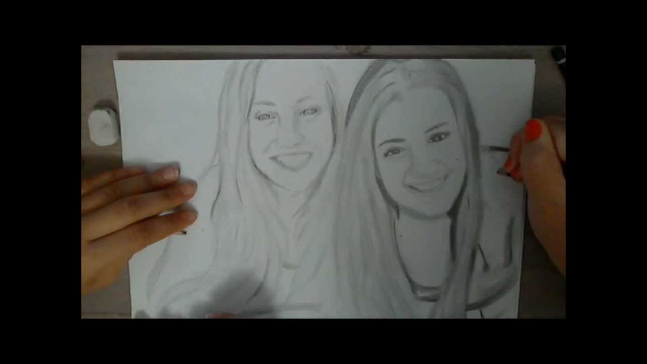 1280x720 Best Friends Speed Drawing Each Other - Other Drawing