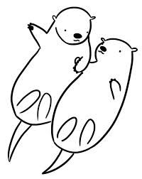 200x252 image result for sea otters line drawing sea otters - Otter Drawing