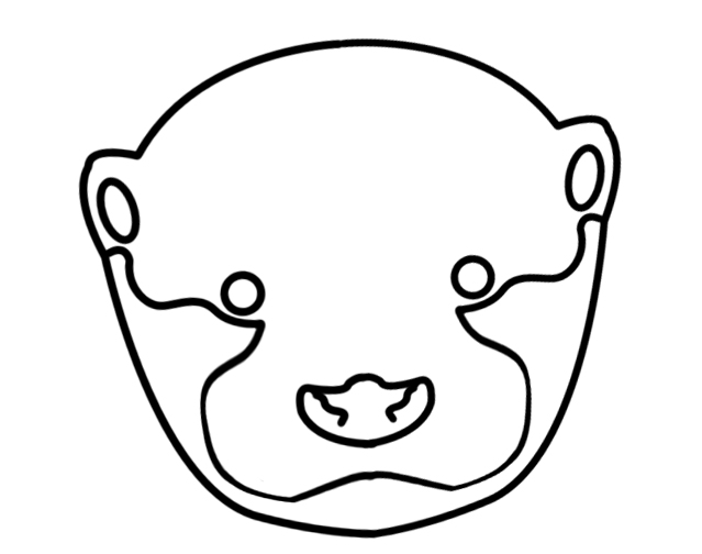 639x504 otter lineart outlines for free download - Otter Line Drawing