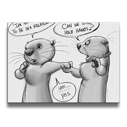 425x425 janvonne inch otters holding hands in love design - Otters Holding Hands Drawing