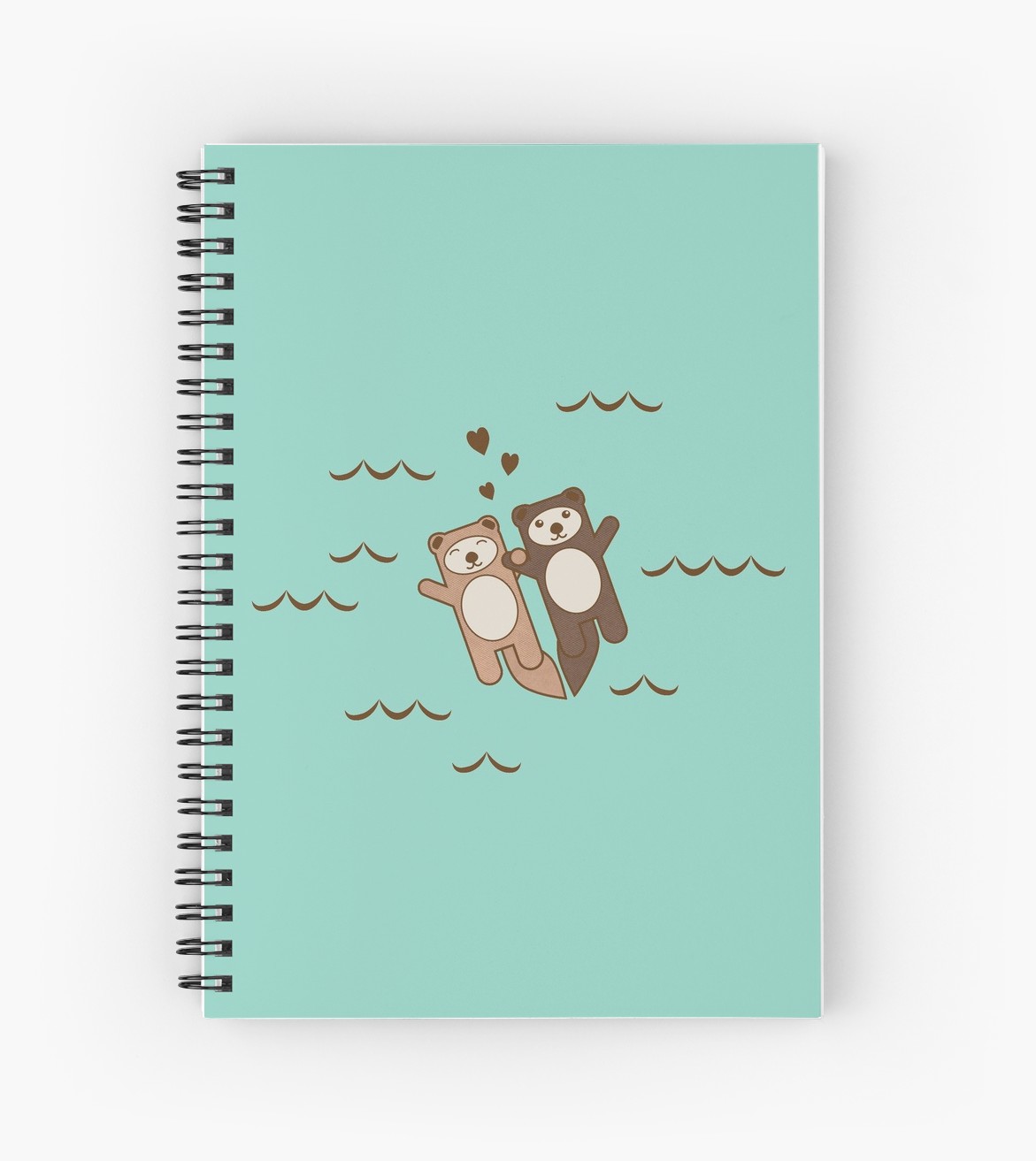 1171x1313 cute significant otters holding hands spiral notebooks - Otters Holding Hands Drawing
