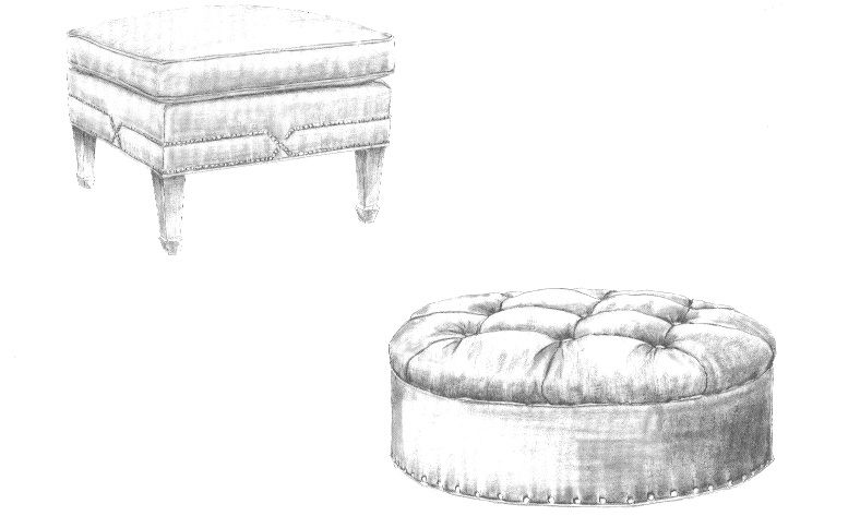 788x484 ottoman sketch betty jean collection - Ottoman Drawing