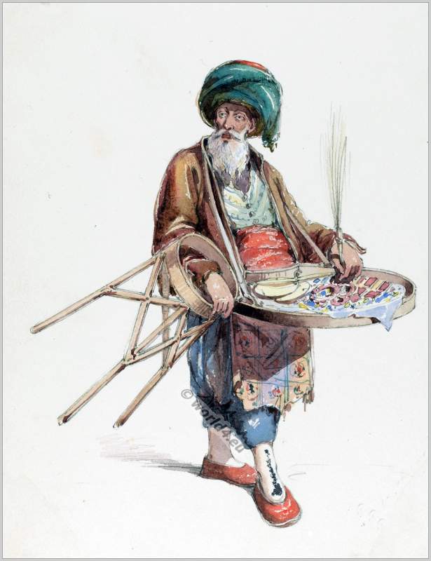 615x800 turkish street merchant ottoman empire - Ottoman Drawing