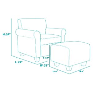 300x300 Belleze Modern Accented Retro Living Room Chair - Ottoman Drawing