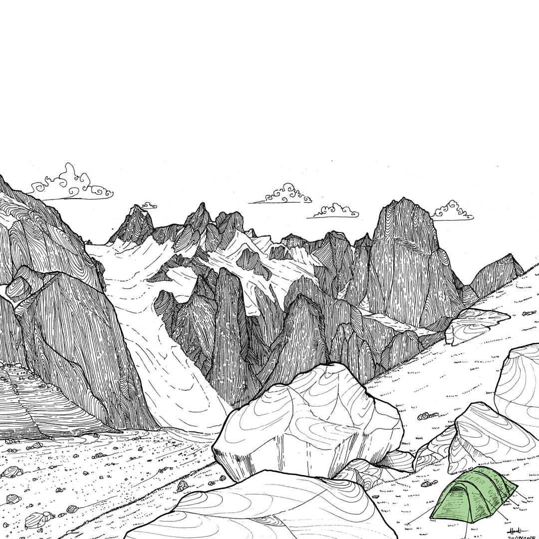 1080x1080 Mountain Drawing Outdoor For Free Download - Outdoor Drawing