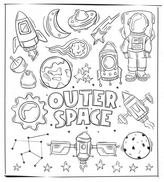 626x697 hand drawing outer space icon and symbol vector premium download - Outer Space Drawing