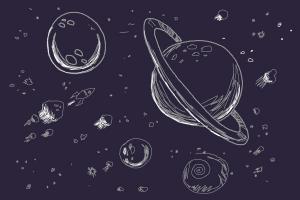 300x200 how to draw space step - Outer Space Drawing