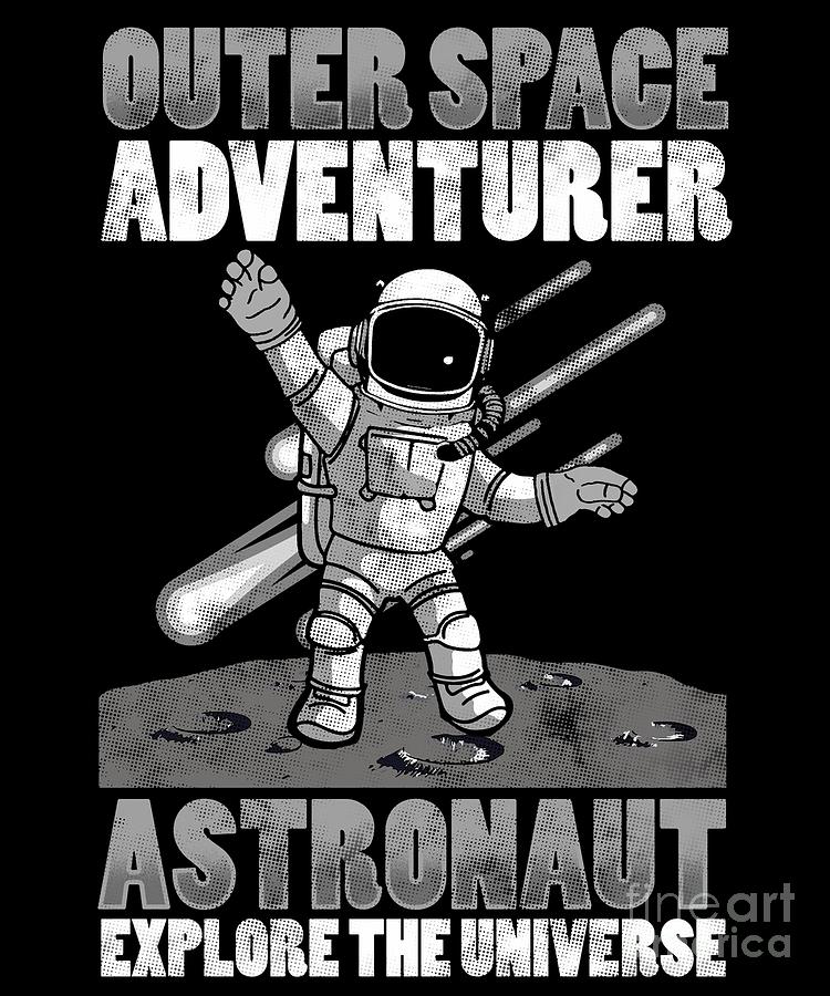 750x900 outer space adventurer astronaut explore the universe drawing - Outer Space Drawing