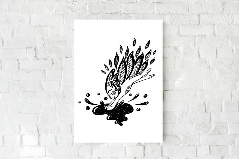 794x530 splash art print outer space wall decor psychedelic black etsy - Outer Space Drawing Tumblr