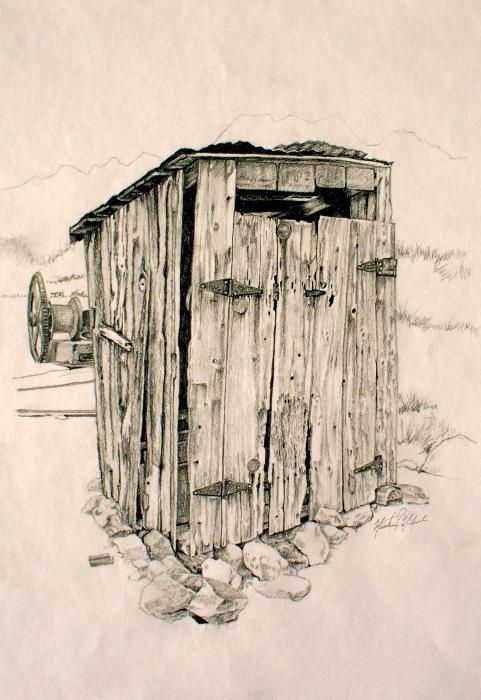 481x700 Nelson Outhouse - Outhouse Drawing