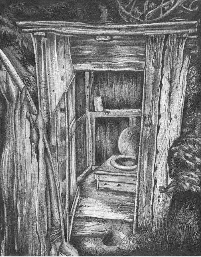 705x900 Outhouse Drawing - Outhouse Drawing