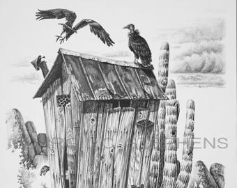 340x270 Outhouse Drawing Etsy - Outhouse Drawing
