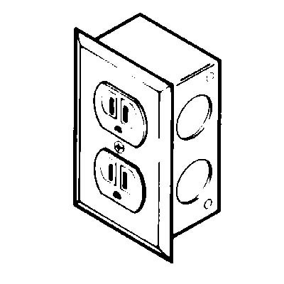 400x400 Electrical Receptacle Kits - Outlet Drawing