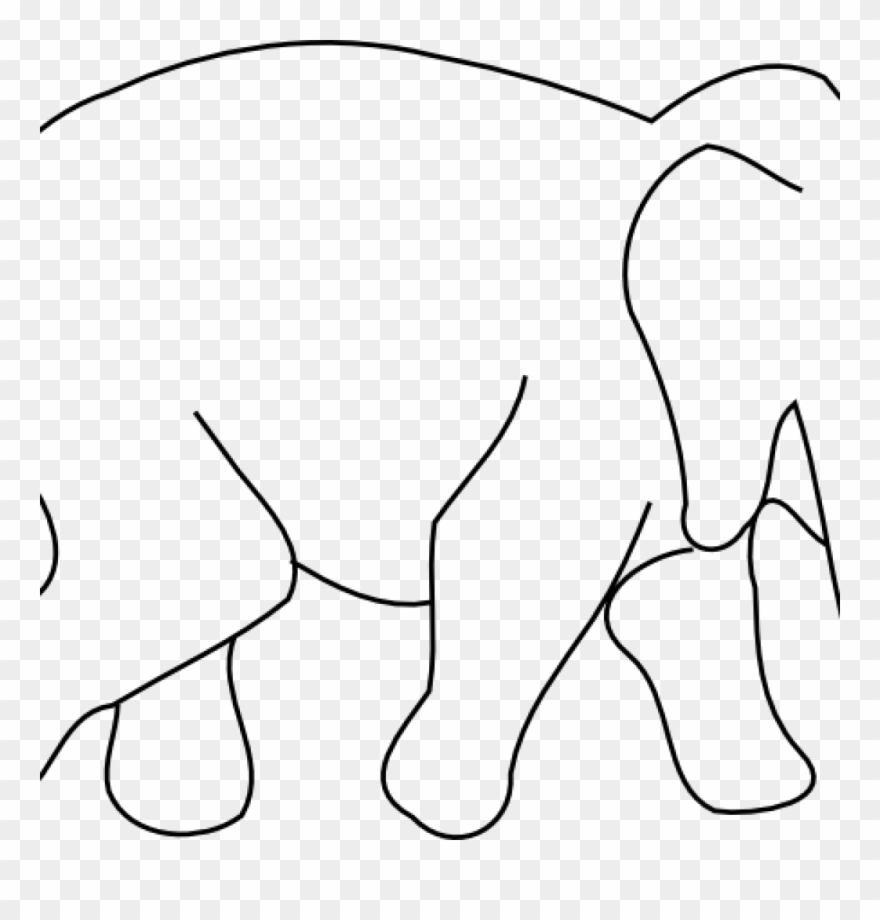 880x920 Elephant Outline Drawing Animal Drawings Clip Art Music - Outline Art Drawing