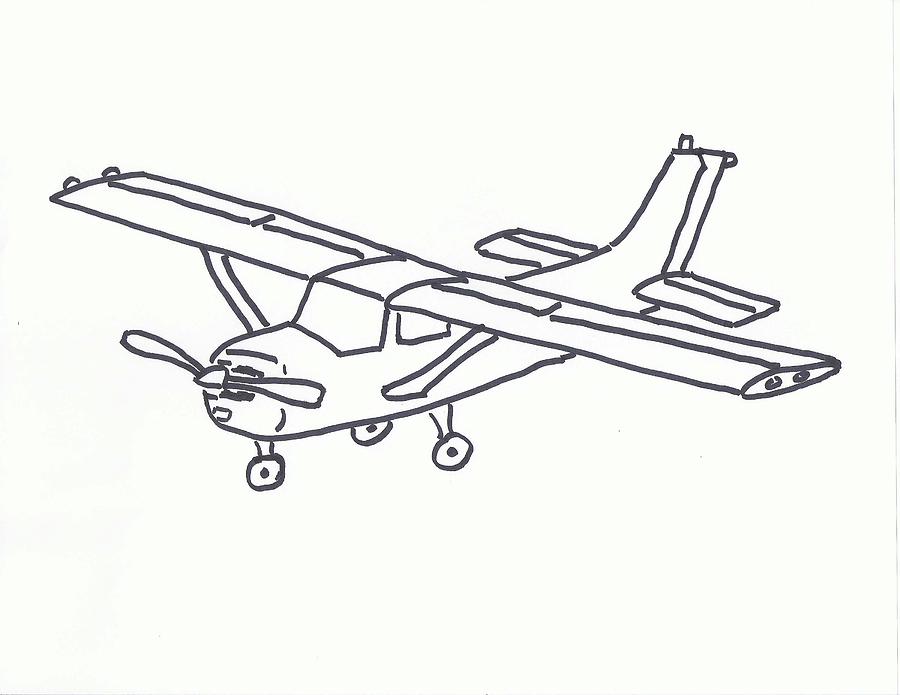 900x695 Cessna Outline Drawing - Outline Drawing