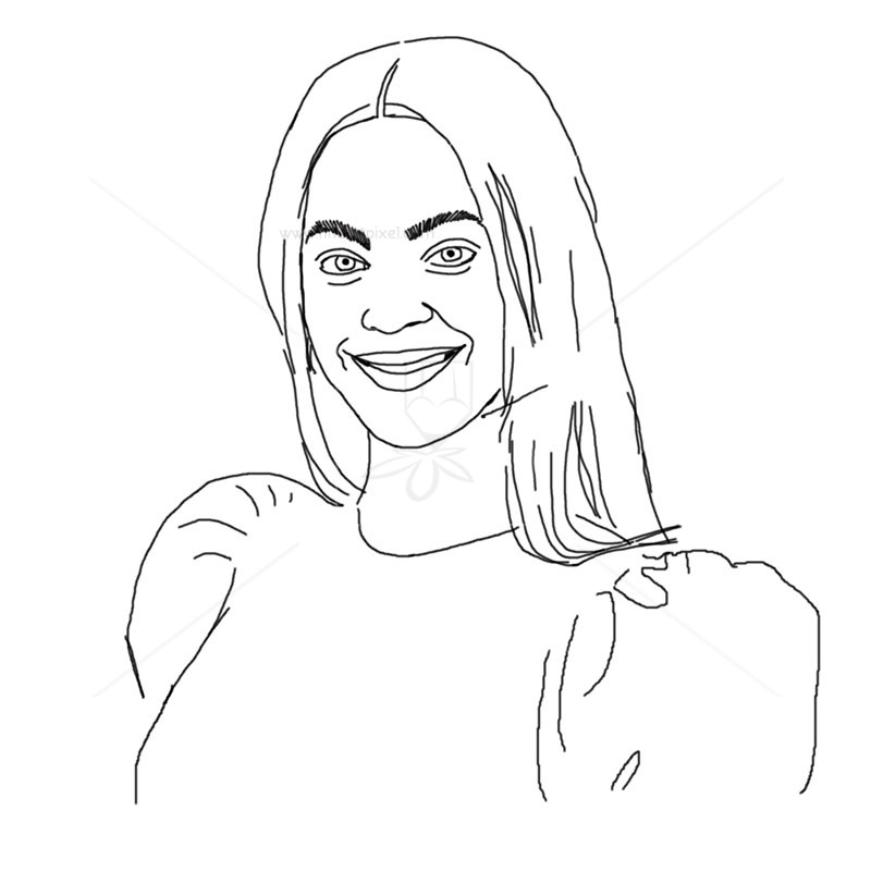 800x800 Beyonce Outline Drawing Clip Art Free Vectors, Illustrations - Outline Drawing