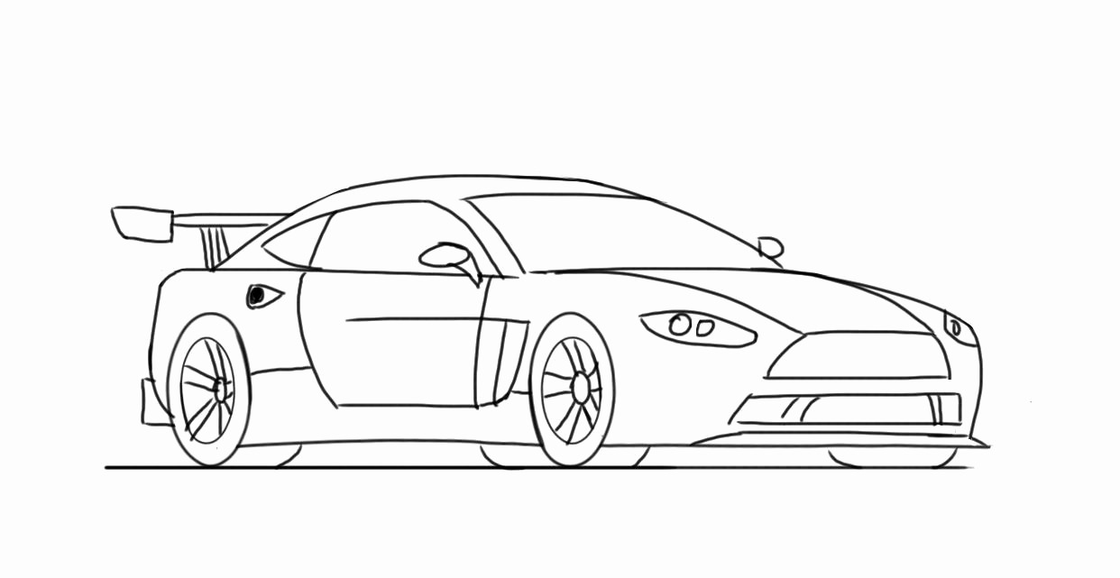 1242x641 car outline drawing sports car outline drawing these are car step - Outline Drawing For Kids